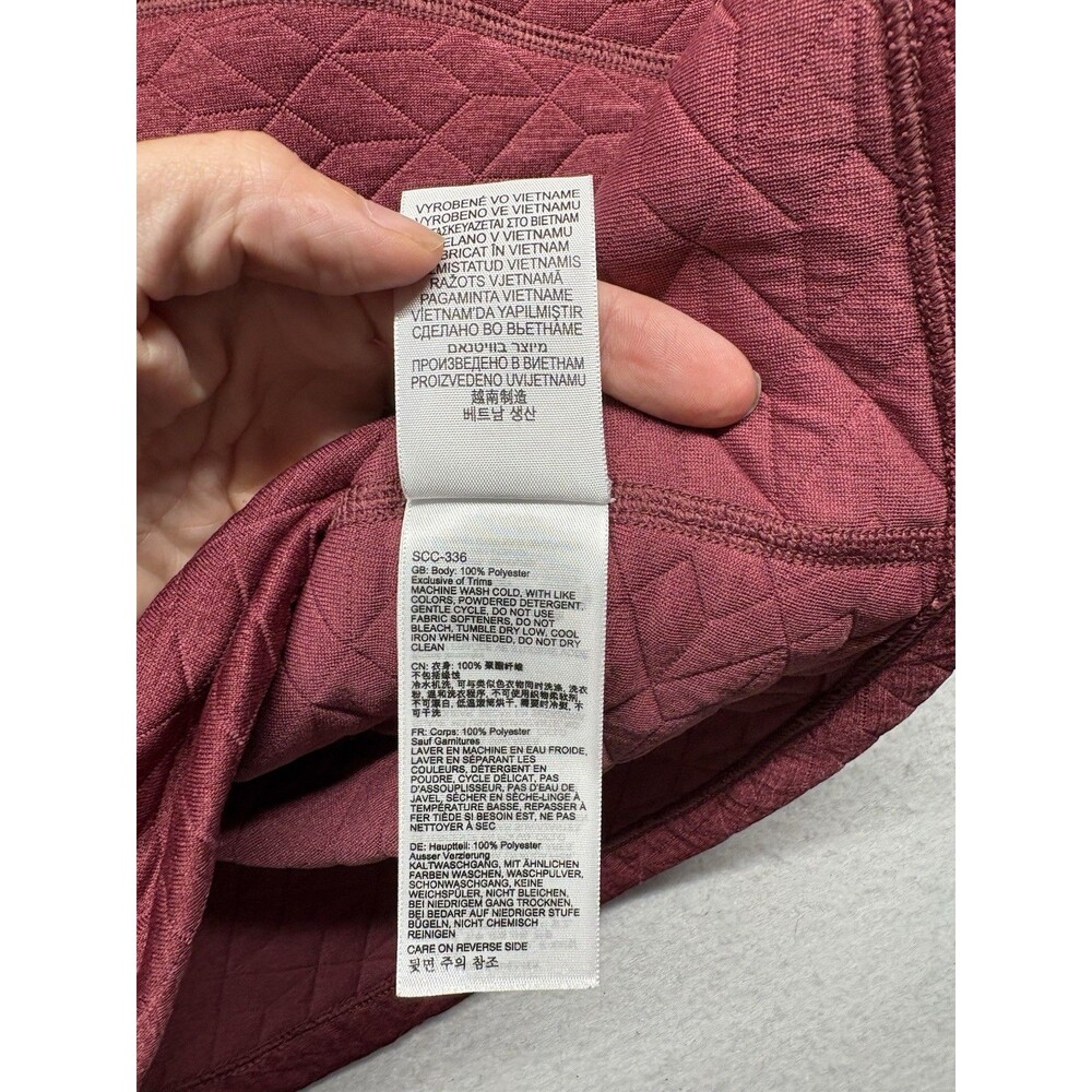 Marmot Women's Annie LS Quilted Cowl Pullover Maroon Size Large Hiking Outdoors - Picture 3 of 5